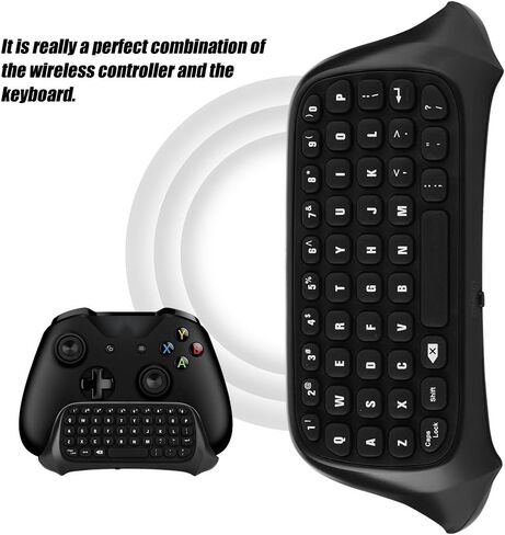 لوحة مفاتيح صغيرة لجهاز إكس بوكس ون، جهاز تحكم لاسلكي 2.4 جيجا بايت من Chatpad Message لجهاز إكس بوكس ون, لون أسود in Kuwait