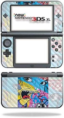 MightySkins Carbon Fiber Skin for Nintendo New 3DS XL (2015) - Blue Eyes | Protective, Durable Textured Carbon Fiber Finish | Easy to Apply, Remove, and Change Styles | Made in The USA in Kuwait