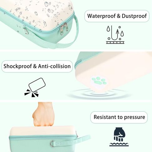 Blue Cat Paw Carrying Storage Case Compatible with Nintendo Switch/Switch OLED Model, Portable Travel Hard Shell Bag with Handle and Shoulder Strap for Switch Console, Pro Controller, Accessories. in Saudi Arabia