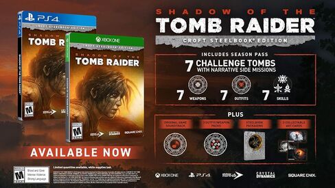 Shadow of the Tomb Raider (Croft Steelbook Edition) - PlayStation 4 in Saudi Arabia
