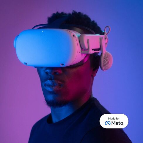 Logitech Chorus VR Off-Ear Headset for Meta Quest 2, Designed for Gaming and VR Fitness, Lightweight, Open air immersive Audio, flip to Mute, USB-C passthrough - White (Renewed) in Saudi Arabia