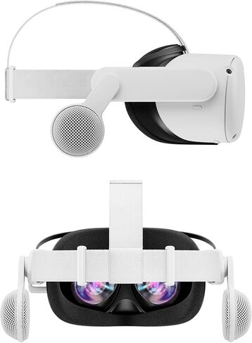 Logitech Chorus VR Off-Ear Headset for Meta Quest 2, Designed for Gaming and VR Fitness, Lightweight, Open air immersive Audio, flip to Mute, USB-C passthrough - White (Renewed) in Saudi Arabia