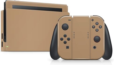 Tacky Design Classic Pastel Skin Compatible with Nintendo Switch Skin Wrap Cover, Brown, Cream, and Beige Skin for Nintendo Switch Stickers, Premium Vinyl 3M Full Wrap Decal (Cream). in Kuwait