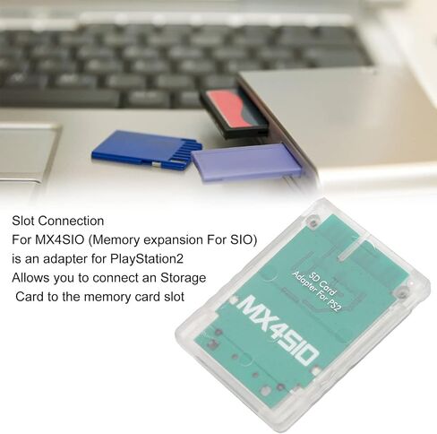 Acogedor لمحول بطاقة SD MX4SIO، بطاقة توسيع محول بطاقة ذاكرة وحدة تحكم ألعاب PS2 لـ SIO مناسبة لوحدة تحكم PS2 Fat، التوصيل والتشغيل (أزرق) in Kuwait