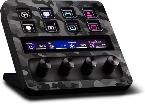 غلاف MightySkins متوافق مع Elgato Stream Deck + Black Camo | غطاء ملتف واقٍ ومتين وفريد ​​من نوعه من الفينيل | سهل التطبيق | صنع في الولايات المتحدة الأمريكية in Saudi Arabia