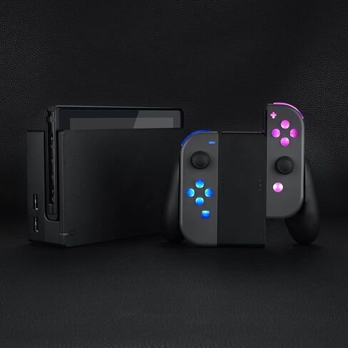 eXtremeRate 7 Colors 9 Modes NS Joycon DFS LED Kit for Nintendo Switch, Multi-Colors Luminated ABXY Trigger Face Buttons for Nintendo Switch & Switch OLED Model Joy-Con - JoyCon NOT Included in Saudi Arabia