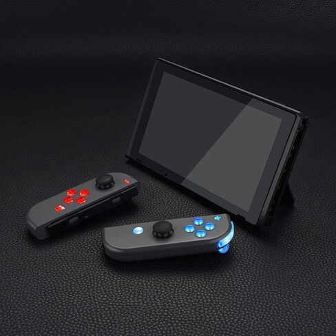 eXtremeRate 7 Colors 9 Modes NS Joycon DFS LED Kit for Nintendo Switch, Multi-Colors Luminated ABXY Trigger Face Buttons for Nintendo Switch & Switch OLED Model Joy-Con - JoyCon NOT Included in Saudi Arabia