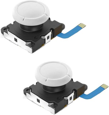 عصا التحكم التناظرية بمقبض تحكم جوي كون من قطعتين باللون الأبيض من شركة فيانك لأجهزة تحكم نينتيندو سويتش لايت جوي كون - مع مجموعة أدوات الإصلاح Y00 ثلاثية الأجنحة، 1.5 مفك براغي، أدوات حصيق، 4 أغطية in Kuwait