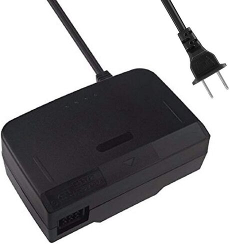 WICAREYO التيار المتناوب محول التيار الكهربائي شاحن الجدار الولايات المتحدة التوصيل مع AV TV فيديو AV كابل لوحدة التحكم N64 in Kuwait