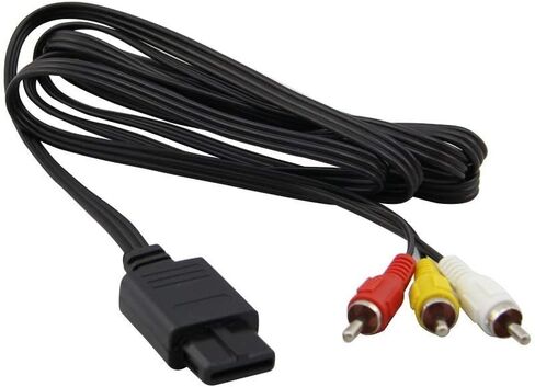 WICAREYO التيار المتناوب محول التيار الكهربائي شاحن الجدار الولايات المتحدة التوصيل مع AV TV فيديو AV كابل لوحدة التحكم N64 in Kuwait