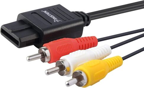 WICAREYO التيار المتناوب محول التيار الكهربائي شاحن الجدار الولايات المتحدة التوصيل مع AV TV فيديو AV كابل لوحدة التحكم N64 in Kuwait