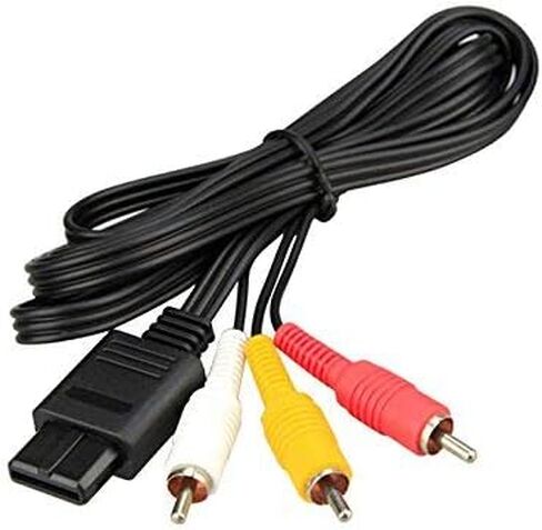 WICAREYO التيار المتناوب محول التيار الكهربائي شاحن الجدار الولايات المتحدة التوصيل مع AV TV فيديو AV كابل لوحدة التحكم N64 in Kuwait