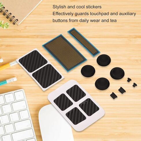 Game Console Protection Kit, for Steam Deck, with Touchpad Stickers/Button Sticker/Host Dust Screen/Silicone Joystick Cap/Storage Box/Headphone Dust Plug in Kuwait