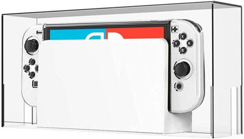 غطاء صندوق عرض شفاف للغبار لمنصة التبديل/قاعدة OLED (الغطاء فقط)، حافظة واقية شفافة مقاومة للماء والغبار تدعم نينتندو سويتش/قاعدة OLED in Kuwait