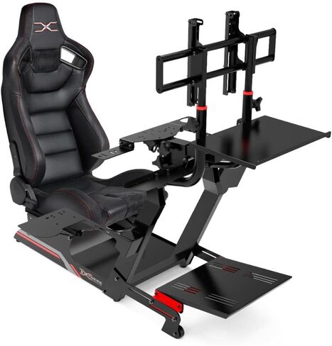 حامل عجلة السباق اكستريم سيم المتقدم XT PREMIUM 3.0 لمحاكاة السباق لوجيتك G25، G27، G29، G920، Thrustmaster، Simagic وFanatec - ROCK SOLID in Kuwait