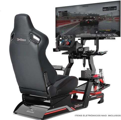 حامل عجلة السباق اكستريم سيم المتقدم XT PREMIUM 3.0 لمحاكاة السباق لوجيتك G25، G27، G29، G920، Thrustmaster، Simagic وFanatec - ROCK SOLID in Kuwait