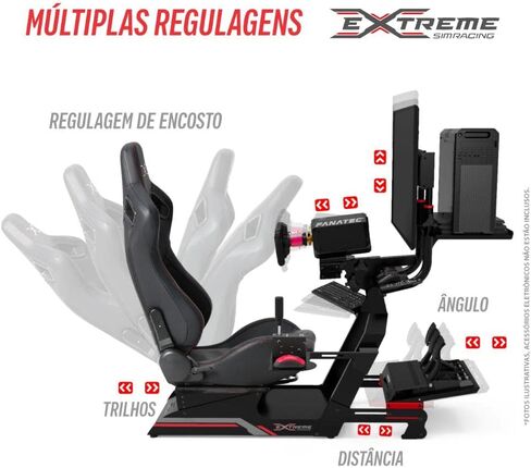 حامل عجلة السباق اكستريم سيم المتقدم XT PREMIUM 3.0 لمحاكاة السباق لوجيتك G25، G27، G29، G920، Thrustmaster، Simagic وFanatec - ROCK SOLID in Kuwait