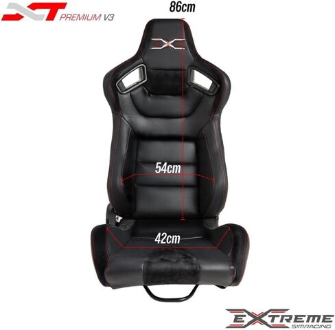 حامل عجلة السباق اكستريم سيم المتقدم XT PREMIUM 3.0 لمحاكاة السباق لوجيتك G25، G27، G29، G920، Thrustmaster، Simagic وFanatec - ROCK SOLID in Kuwait