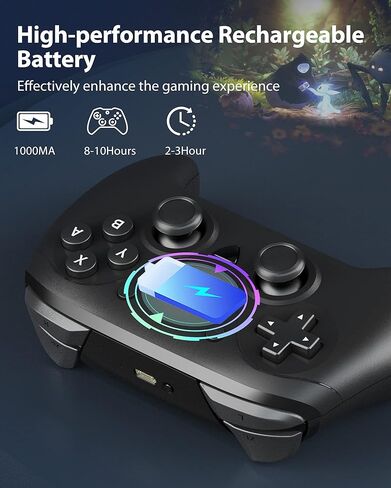 YCCTEAM Switch Controller Compatible With Switch/Switch Lite/Switch Oled, Switch Pro Controller with NFC, Turbo, Dual Vibration Function and Wake Up in Kuwait