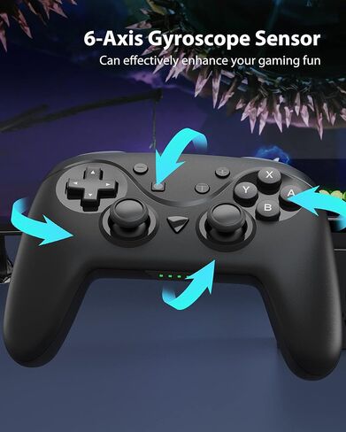 YCCTEAM Switch Controller Compatible With Switch/Switch Lite/Switch Oled, Switch Pro Controller with NFC, Turbo, Dual Vibration Function and Wake Up in Kuwait