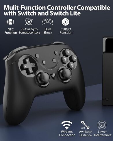 YCCTEAM Switch Controller Compatible With Switch/Switch Lite/Switch Oled, Switch Pro Controller with NFC, Turbo, Dual Vibration Function and Wake Up in Kuwait