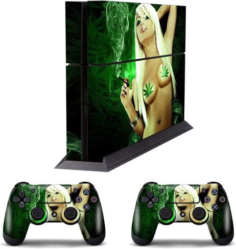 جلود لجهاز التحكم PS4 - ملصقات لألعاب Playstation 4 - غطاء ملصقات لوحدة التحكم PS4 Sony Playstation Four الملحقات PS4 Faceplate مع Dualshock 5 جهازي تحكم - نساء in Kuwait