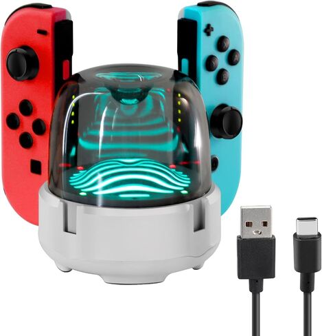 محطة شحن TREE.NB بـ 7 ألوان LED Switch Joy-Con متوافقة مع نينتندو سويتش/سويتش OLED، منصة شاحن وحدة تحكم محمولة مع مؤشر LED وكابل شاحن in Saudi Arabia