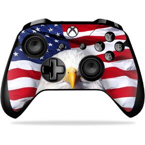 غلاف MightySkins متوافق مع وحدة تحكم Microsoft Xbox One X - العلم الأمريكي | غطاء ملتف واقٍ ومتين وفريد ​​من نوعه من الفينيل | سهل التطبيق والإزالة وتغيير الأنماط | صنع في الولايات المتحدة الأمريكية in Kuwait