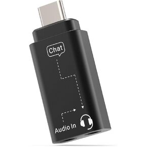 Cubilux AM-C1 Game Audio & Chat Mixer for Mixing Gameplay Audio (Gaming Console/Controller) and Voice Chat (USB C Phone Laptop) to 1 Headset, Compatible with Switch Xbox One/360 PS4/PS5 Discord in Kuwait
