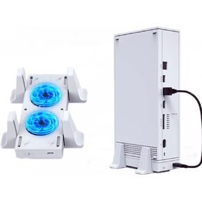 حامل مروحة تبريد لوحدة تحكم Xbox Series S، حامل رأسي أرفين مزدوج الأغراض مع نظام تبريد سريع، 3 مستويات سرعة قابلة للتعديل، 2 منافذ USB إضافية، 2 حامل مضاد للانزلاق ومؤشر LED in Kuwait