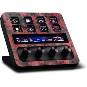 MightySkins Glossy Glitter Skin Compatible with Elgato Stream Deck + - Red Camo | Protective, Durable High-Gloss Glitter Finish | Easy to Apply, Remove, and Change Styles | Made in The USA in Kuwait