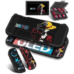Xinocy (2in1 for Nintendo Switch OLED Case +24 Switch Game Holder Cute Cartoon Slim Protective Cases Soft Shell for Kids Boys Teens Girls Girly Design Funny Aesthetic Covers for Switch OLED 2021,Blue