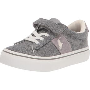 POLO RALPH LAUREN Unisex-Child Sayer Ps Grey Chmbry/Ppwh Pp Sneaker in Saudi Arabia