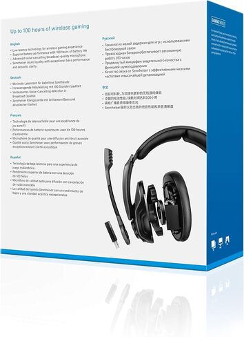 Sennheiser GSP 370 Over-Ear Wireless Gaming Headset, Low-Latency Bluetooth,Noise-Cancelling Mic, Flip-to-Mute, Audio Presets - PC, Mac, Windows, and PS4 Compatible - Black (Renewed) in Saudi Arabia