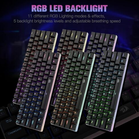 Redragon K605 Alien Giant Mechanical Gaming Keyboard, Super Big 61 Keys & Outemu Blue Switch, RGB LED Backlit Ergonomic Wired Type-C Full Key Conflict Free Anti-Ghosting NKRO Keyboard in Kuwait