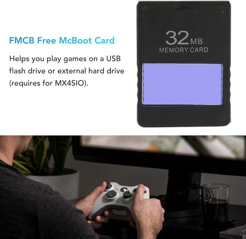 Septpenta FMCB Free McBoot Card for PS2 Thin Game Consoles, Plug and Play, Help You to Start Games on Your Hard Disk or USB Disk, 32MB Memory Card Must for PS2 Gamers in Kuwait