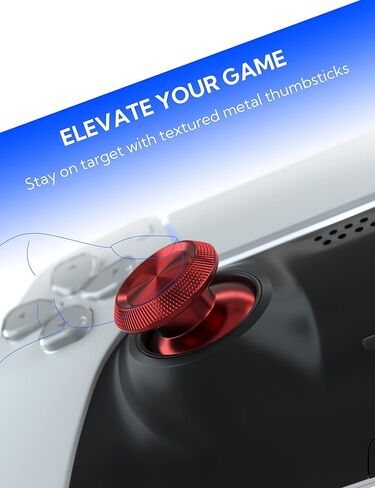 Metal Thumbsticks for PS5 Controller, Aluminum Joystick Replacement Kit for Dualsense Controller Accessories (Black) in Saudi Arabia