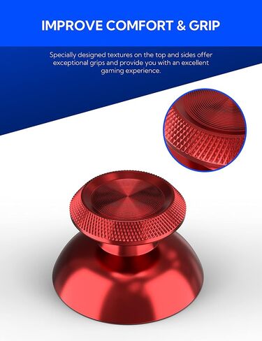 Metal Thumbsticks for PS5 Controller, Aluminum Joystick Replacement Kit for Dualsense Controller Accessories (Black) in Saudi Arabia