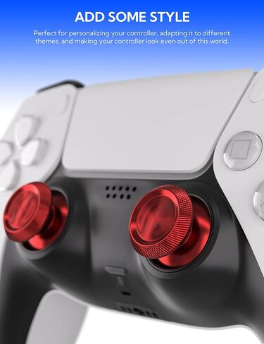 Metal Thumbsticks for PS5 Controller, Aluminum Joystick Replacement Kit for Dualsense Controller Accessories (Black) in Saudi Arabia