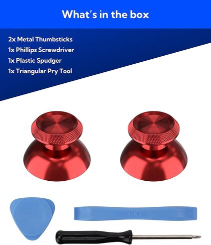 Metal Thumbsticks for PS5 Controller, Aluminum Joystick Replacement Kit for Dualsense Controller Accessories (Black) in Saudi Arabia