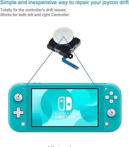 قطعة عصا التحكم التناظرية للعصا من فيانك 4 قطع من أجل وحدة التحكم جوي كون لنظام ألعاب نينتندو سويتش لايت آند سويتش in Kuwait