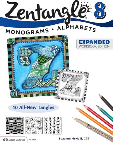 Zentangle 8, Expanded Workbook Edition: Monograms, Alphabets, and 40 All-New Tangles (Design Originals) How to Embellish Letters, Monograms, Cards, Stationery, Gifts, and More with Beautiful Designs in Saudi Arabia
