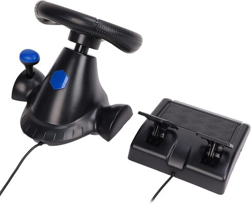 Driving Force Racing Wheel and Floor Pedals, 180° Rotation Gaming Steering Wheel, Dual Vibration Effect for PS3, for PS2, PC in Saudi Arabia