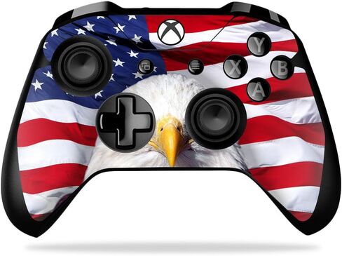 غلاف MightySkins متوافق مع وحدة تحكم Microsoft Xbox One X - العلم الأمريكي | غطاء ملتف واقٍ ومتين وفريد ​​من نوعه من الفينيل | سهل التطبيق والإزالة وتغيير الأنماط | صنع في الولايات المتحدة الأمريكية in Kuwait