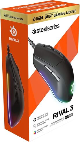 SteelSeries Rival 3 - ماوس الألعاب - مستشعر بصري TrueMove Core 8,500 CPI - 6 أزرار قابلة للبرمجة - أزرار تشغيل منفصلة in Saudi Arabia