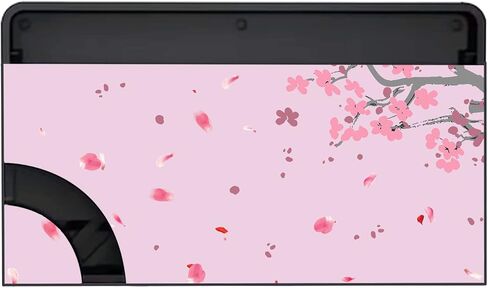 PlayVital Full Set Protective Stickers for Nintendo Switch OLED Model, Customized Vinyl Decal Skins for Switch OLED Console & Joycon & Dock & Grip - Cherry Blossoms Petals in Kuwait