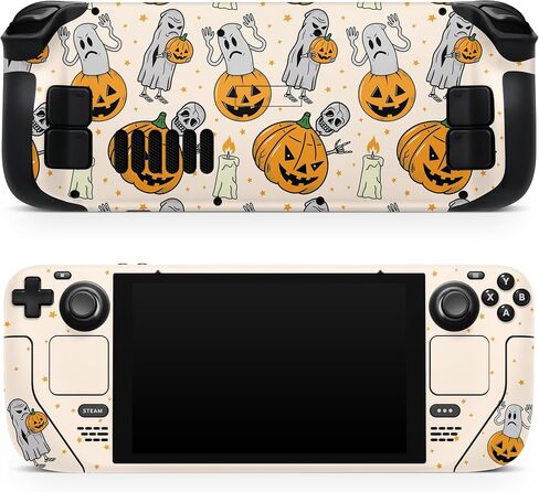TACKY DESIGN Halloween Skin Compatible with Steam Deck Skin, Pumpkin Steam Deck Accessories Beige Vinyl 3m Decal Cute Full wrap Kawaii Steam Deck Cover in Saudi Arabia