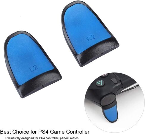 موسعات مشغل PS4، L2 R2 موسعات وحدة التحكم في الألعاب، أزرار PS4، مقابض تمديد ناعمة الملمس لـ PS4 (أزرق) in Saudi Arabia