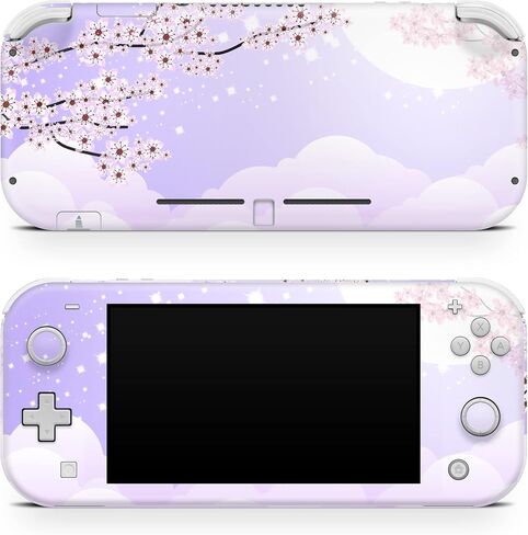 TACKY DESIGN Sakura Skin Compatible with Nintendo Switch lite Skin, Cherry Blossom Purple Switch lite Skin Vinyl 3m Stickers Full wrap Cover in Saudi Arabia