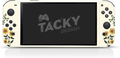 تصميم Tacky Sunflowers Skin متوافق مع Nintendo Switch OLED Skin Blossom Vinyl 3M Pink Nintendo Switch OLED مجموعة ملصقات LED - مفتاح جلد OLED لوحدة التحكم ، حوض السمك ، جوي كون - ملصق لف كامل in Saudi Arabia